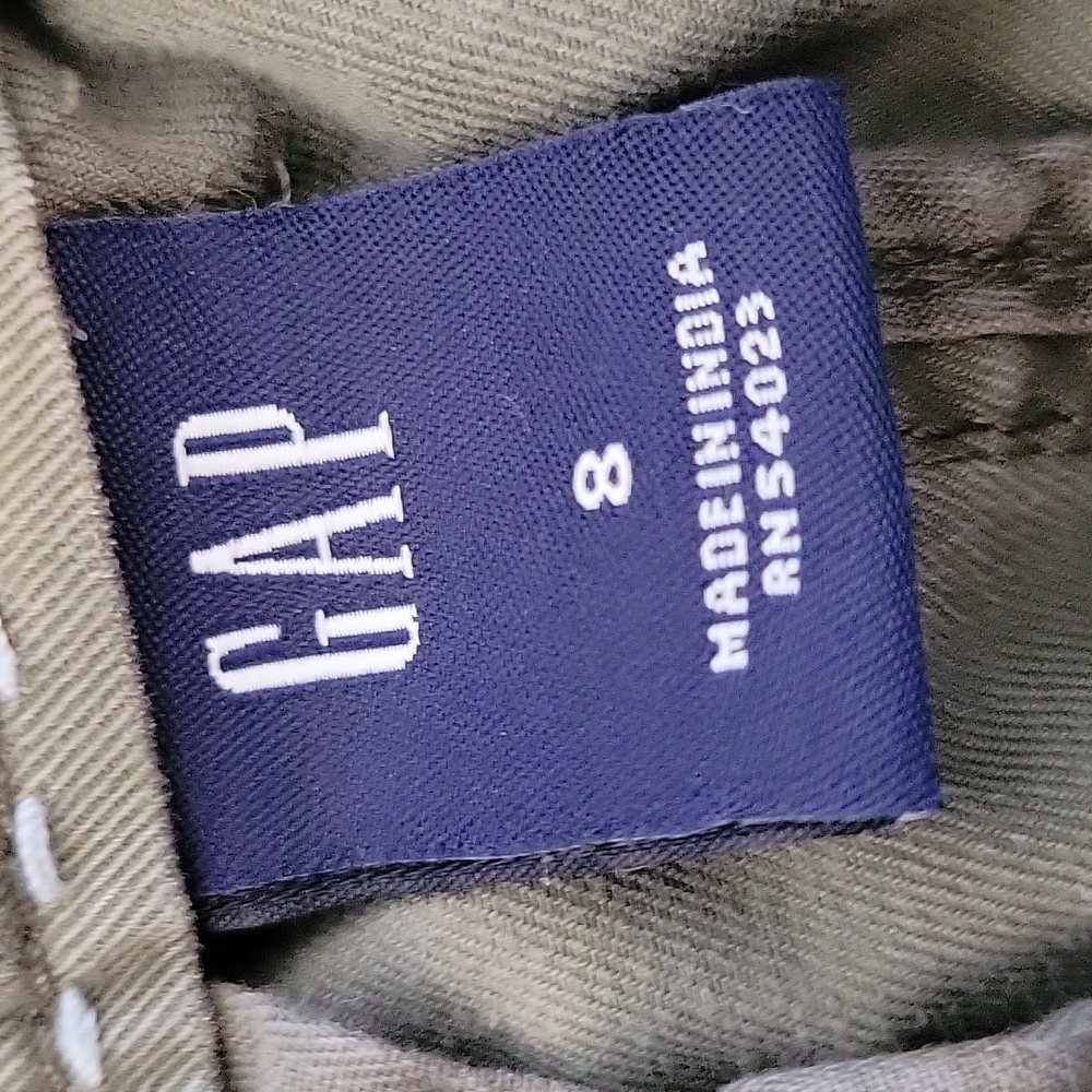 Vintage GAP Khaki Cargo Skirt with Floral Detail SZ - Picture 6 of 8